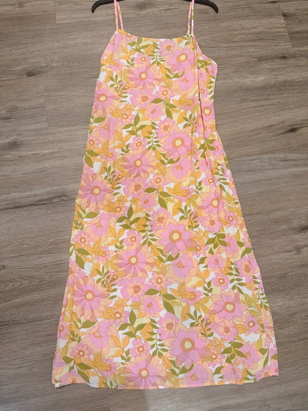 Billabong Pink & Yellow Floral Maxi Slip Dress